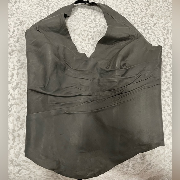 Grey (Charcoal) Halter Corset - Picture 3 of 6